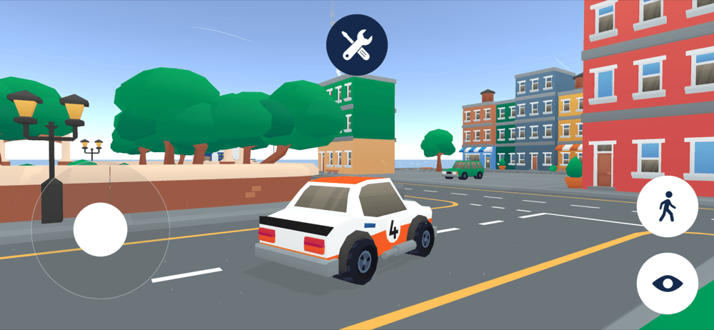Behind the wheel in 3D – driving through a city you built yourself.
