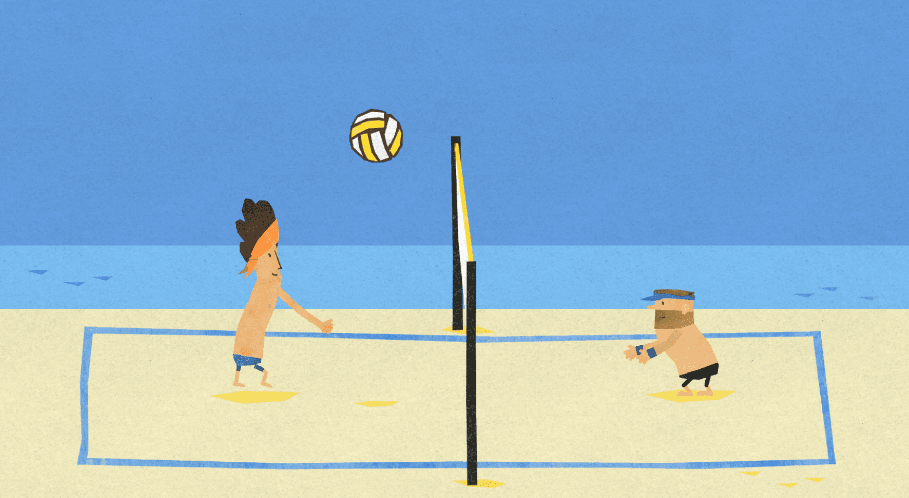Beachball-Matches zeigen, wie viel Spaß gemeinsames Spielen macht.